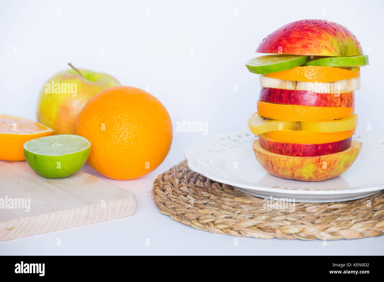 Burger de fruits / concept d'aliments sains Banque D'Images