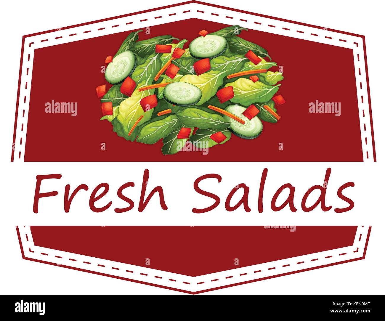Illustration d'un signe de salade fraîche Illustration de Vecteur