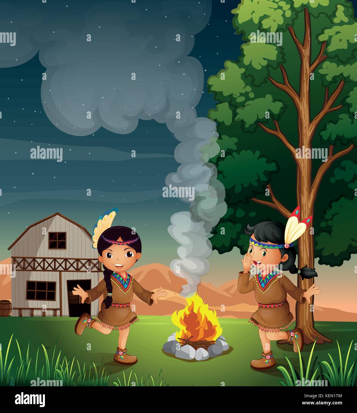 Feu indiens Banque d'images vectorielles Alamy