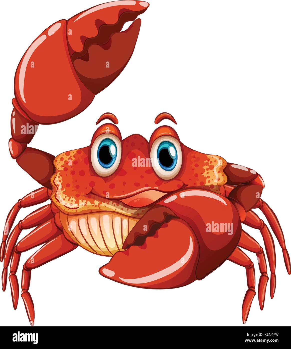 Illustration d'un crabe close up Illustration de Vecteur