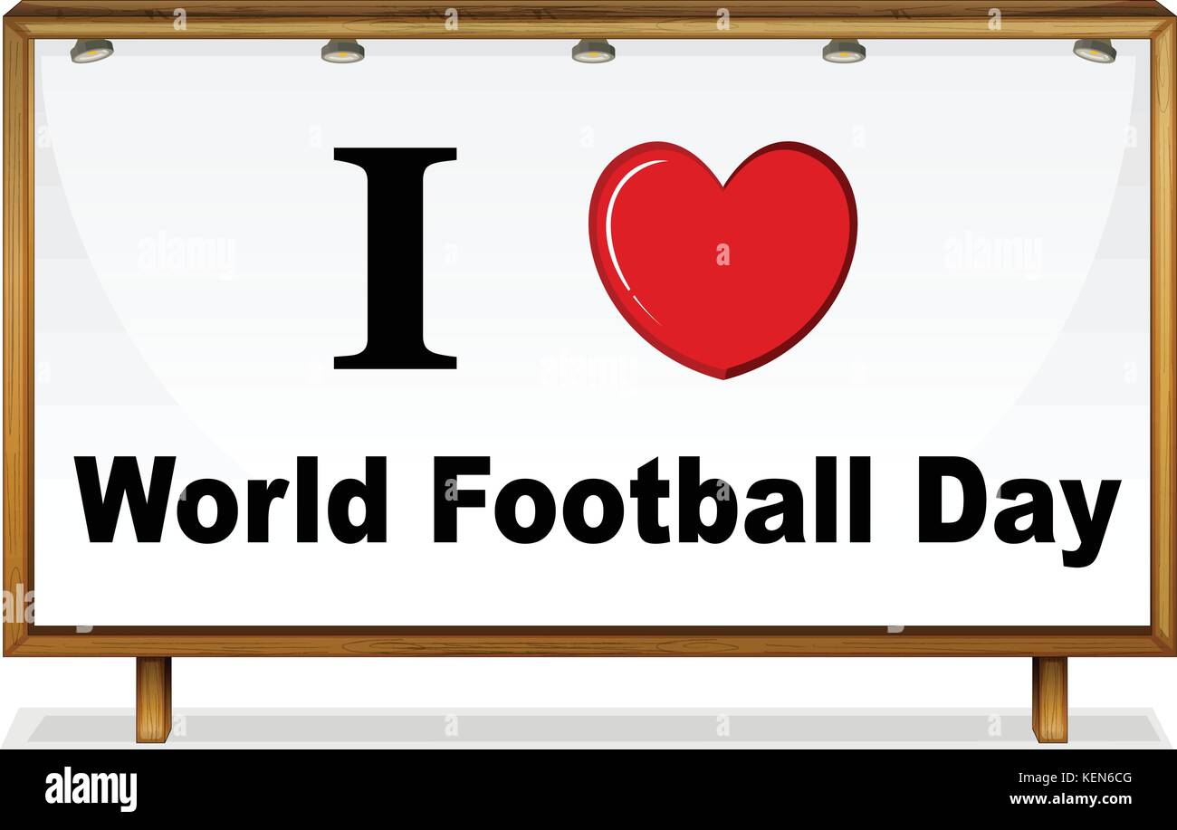 Illustration de i love football mondial sign Illustration de Vecteur