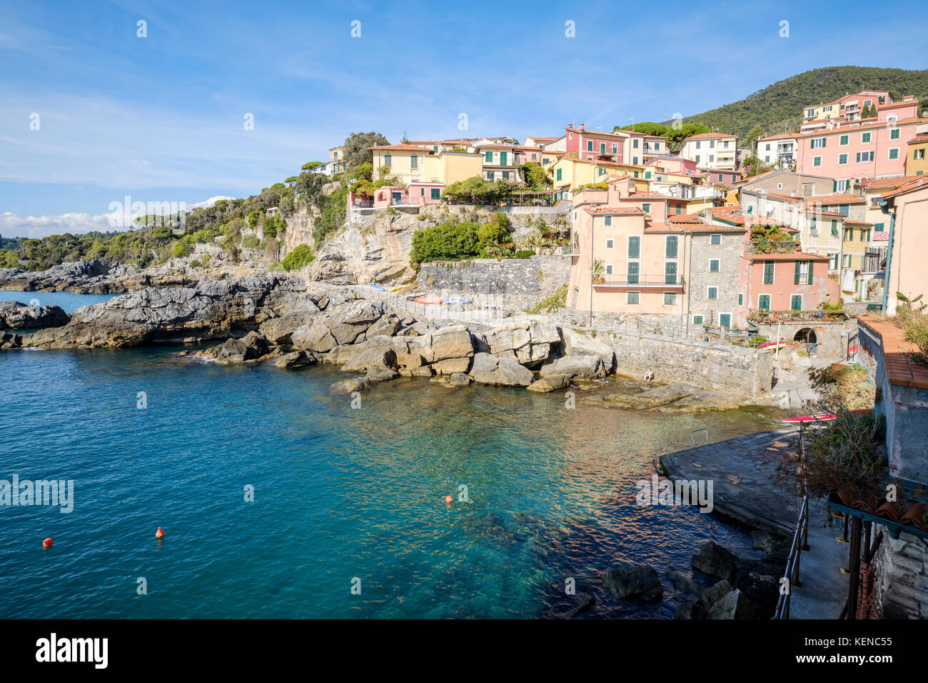 Tellaro, Golfe De La Spezia, Ligurie, Italie Banque D'Images