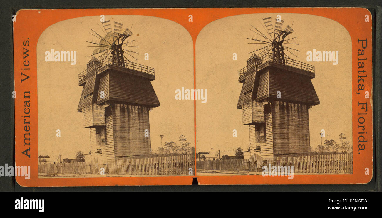 Moulin, Lebanon, de Robert N. Dennis collection de vues stéréoscopiques Banque D'Images