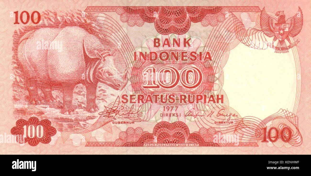 Indonésie 1977 100r o Banque D'Images