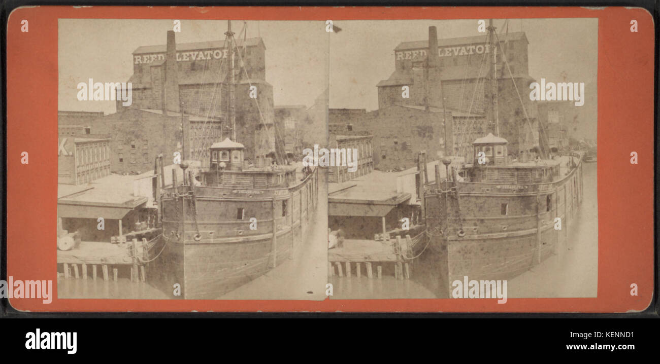 Bateau à vapeur de Philadelphie, Robert N. Dennis collection de vues stéréoscopiques Banque D'Images