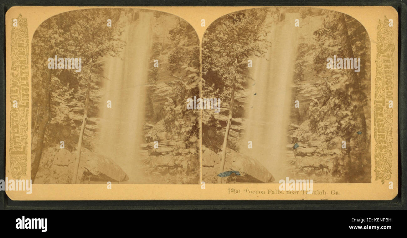 Chutes de Toccoa, près de Tallulah, Géorgie, par Littleton Visualiser 3 Co. Banque D'Images