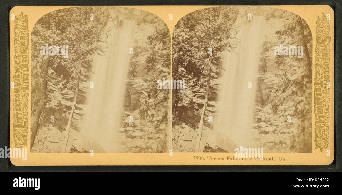 Chutes de Toccoa, près de Tallulah, Géorgie, par Littleton Visualiser 2 Co. Banque D'Images
