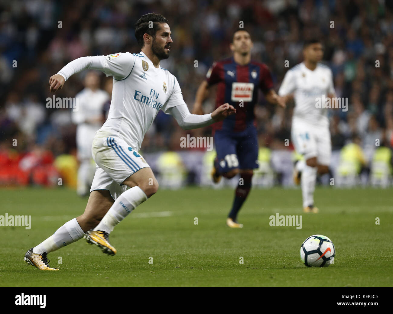 Madrid, Madrid, Espagne. 22 octobre, 2017. Le joueur du Real Madrid, Isco vu en action pendant le jeu.de football espagnol le Real Madrid a gagné 3-0 contre Eibar. Credit : Manu Haiti/SOPA/ZUMA/Alamy Fil Live News Banque D'Images