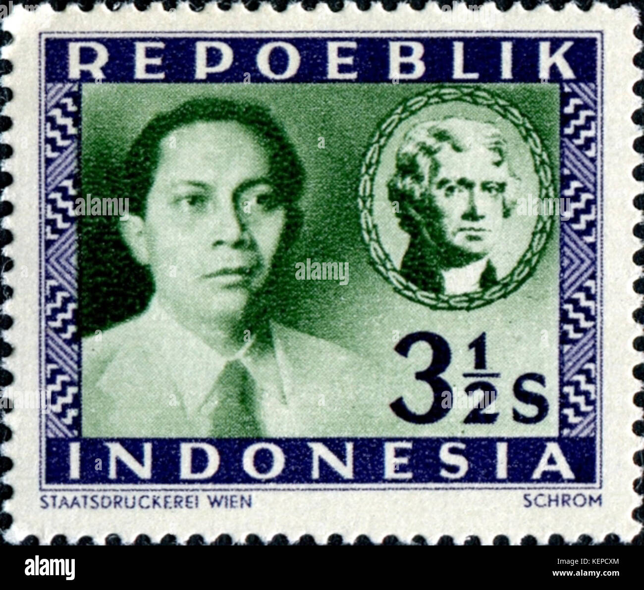 Indonésie 1947 Sjahrir Soetan stamp Banque D'Images