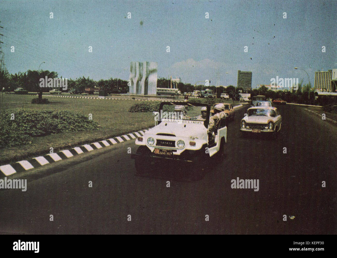 La police de la circulation de l'Indonésie sur Sekilas Kepolisian patrouille, Lintas Republik Indonesia, p35 Banque D'Images