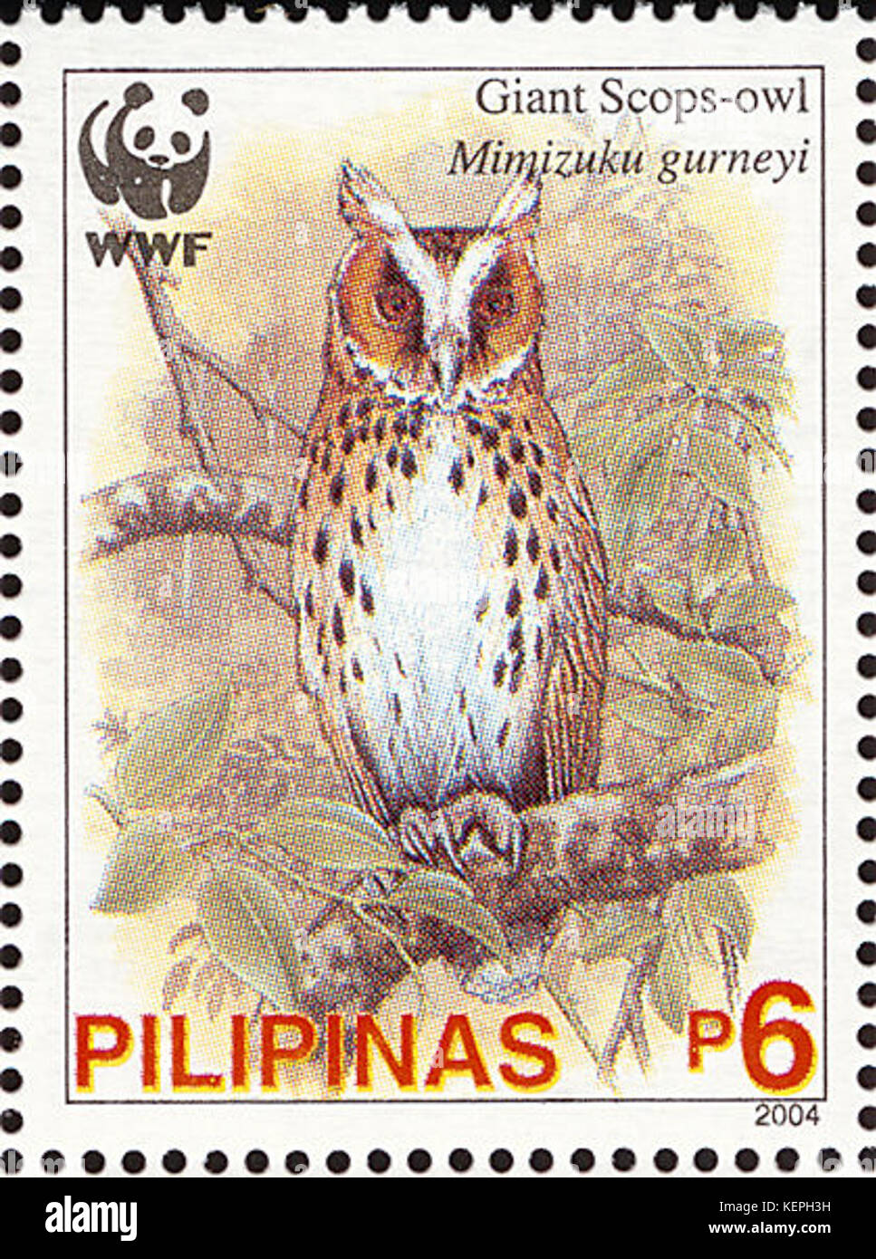 L'Otus gurneyi 2004 stamp des Philippines Banque D'Images