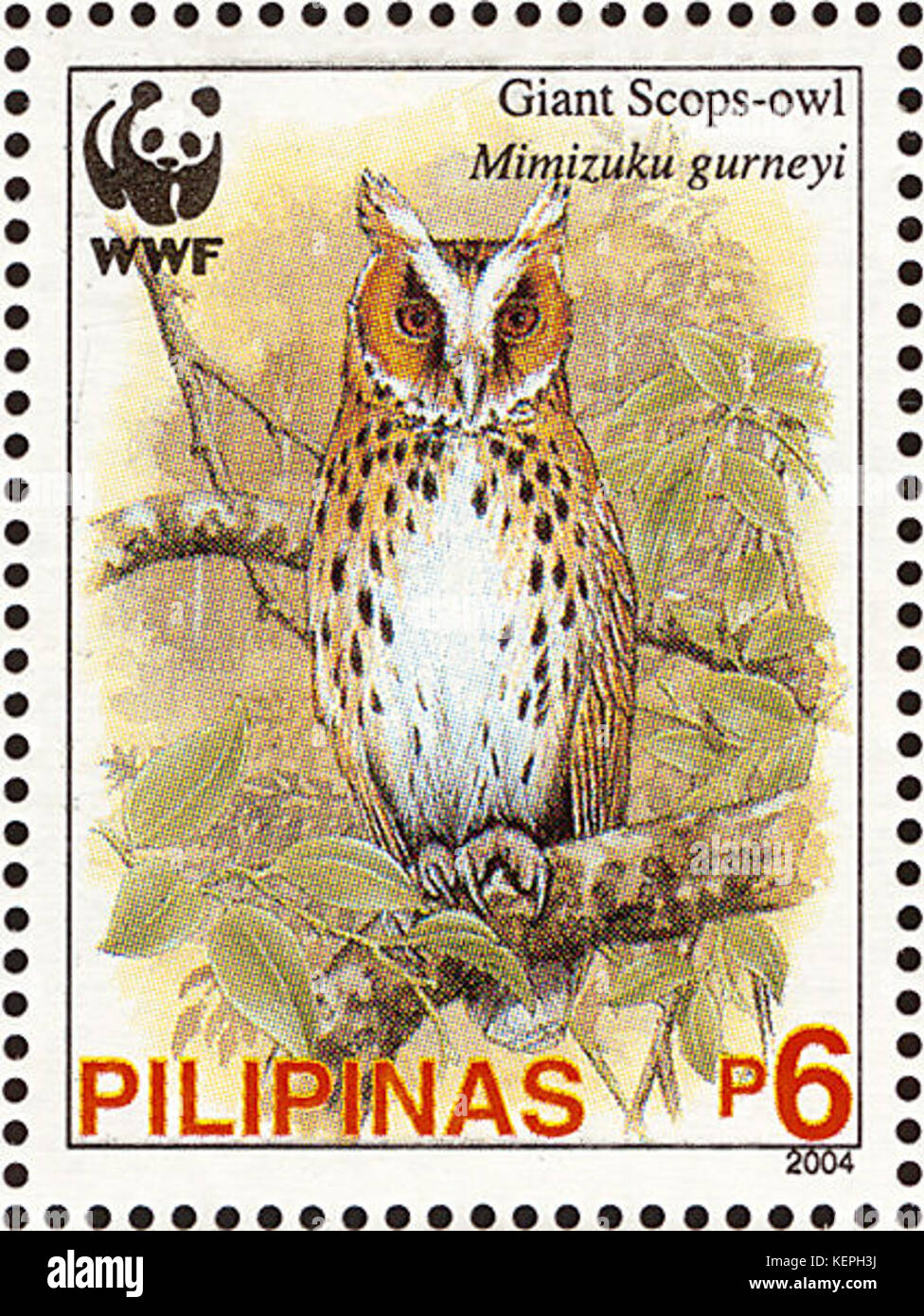 L'Otus gurneyi 2004 stamp des Philippines 2 Banque D'Images