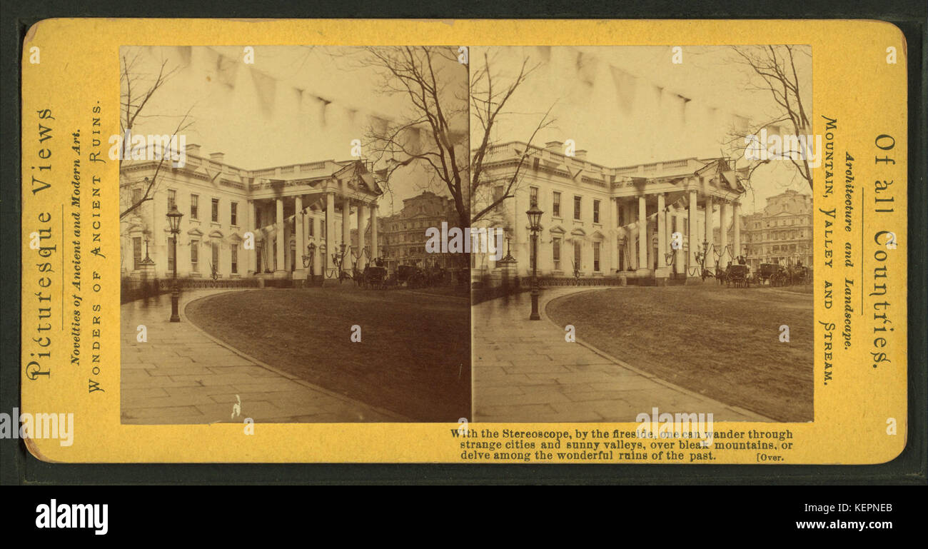 Hôtel particulier du Président, à partir de Robert N. Dennis collection de vues stéréoscopiques Banque D'Images Hôtel particulier du Président, à partir de Robert N. Dennis collection de vues stéréoscopiques Banque D'Images