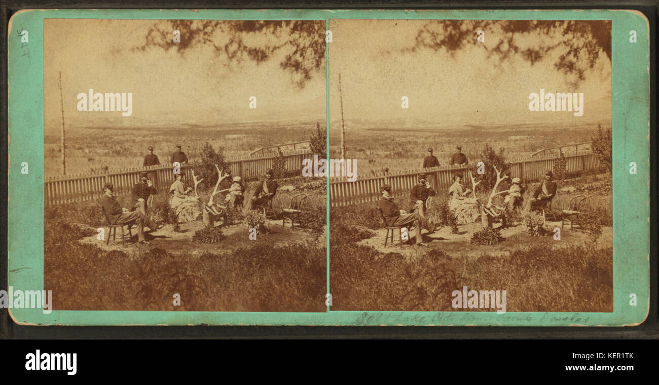 Salt Lake City à partir du camp Douglas, par Savage, C. R. (Charles Roscoe), 1832 1909 Banque D'Images