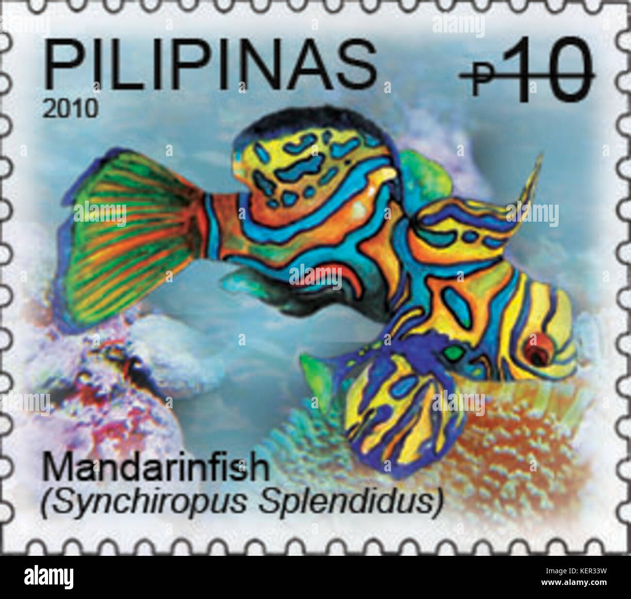 Synchiropus splendidus 2010 stamp des Philippines Banque D'Images