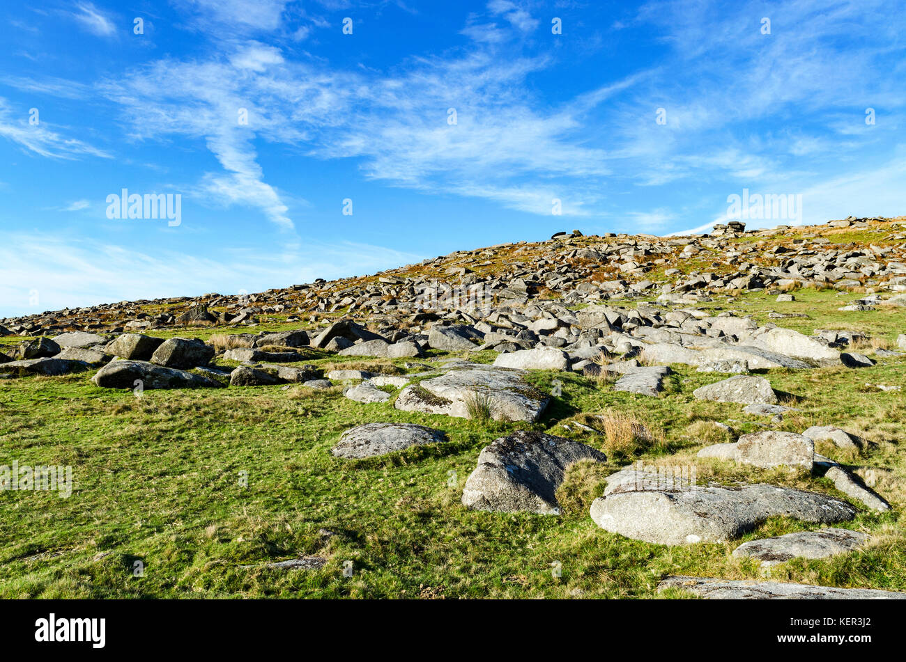 Les Bodmin Moor en Cornouailles, Angleterre, Grande-Bretagne, Royaume-Uni. Banque D'Images