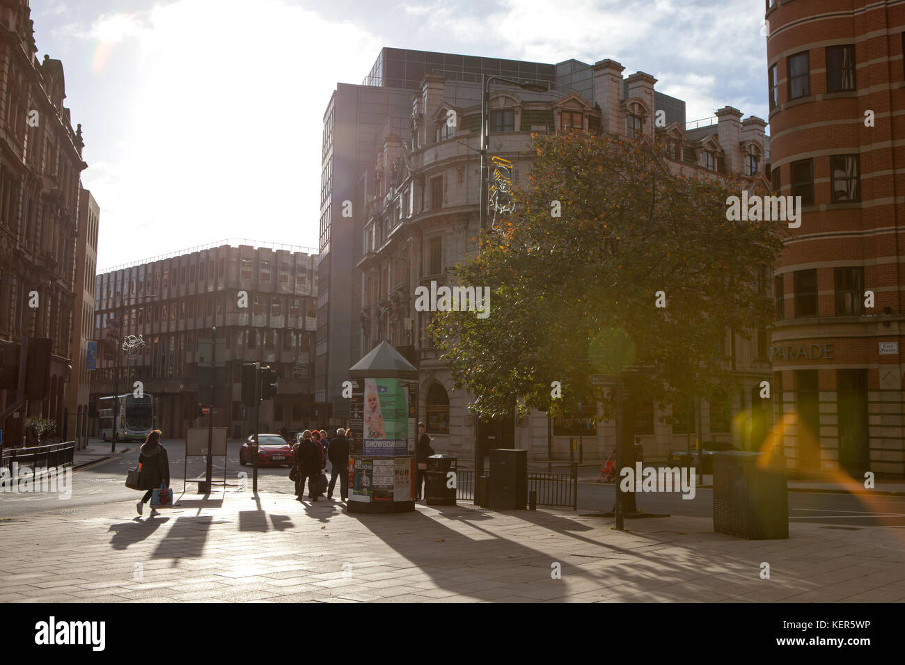 Avis sur East Parade in Leeds West Yorkshire, Angleterre Banque D'Images