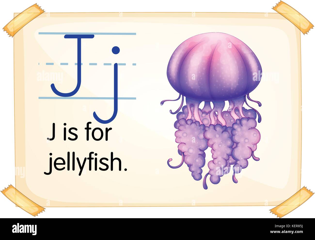 Illustration d'un jeu avec la lettre j Illustration de Vecteur