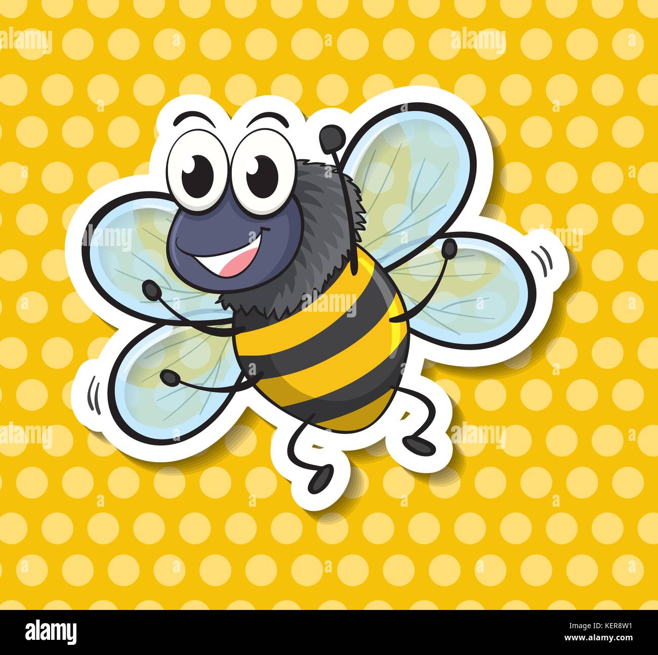 Illustration d'une abeille à l'arrière-plan Illustration de Vecteur