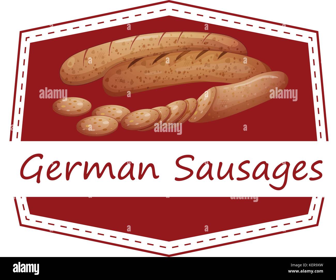 Illustration de saucisses allemandes sign Illustration de Vecteur