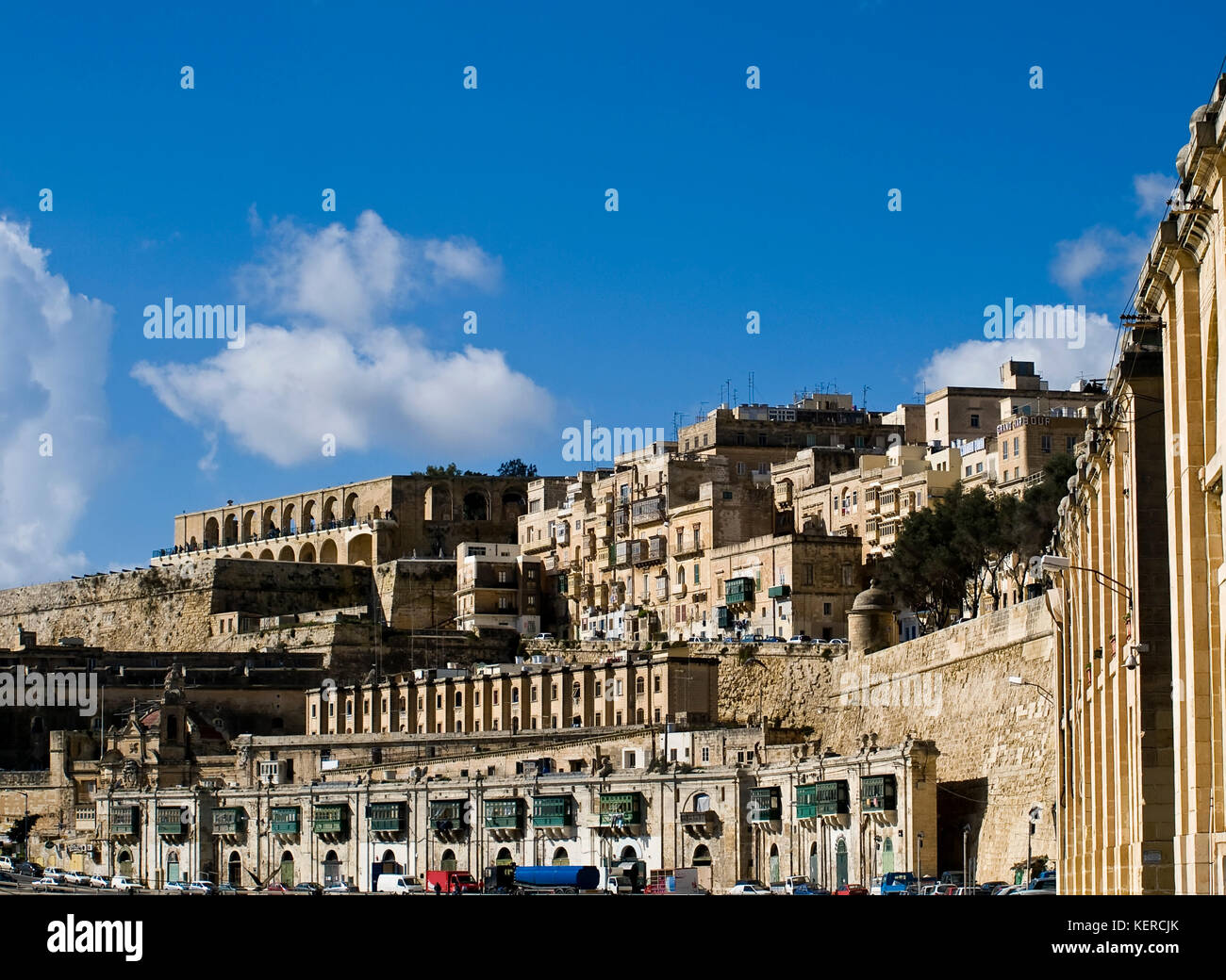 Certains bâtiments de la capitale de Malte La valette qui est répertorié par l'Unesco comme site du patrimoine mondial Banque D'Images