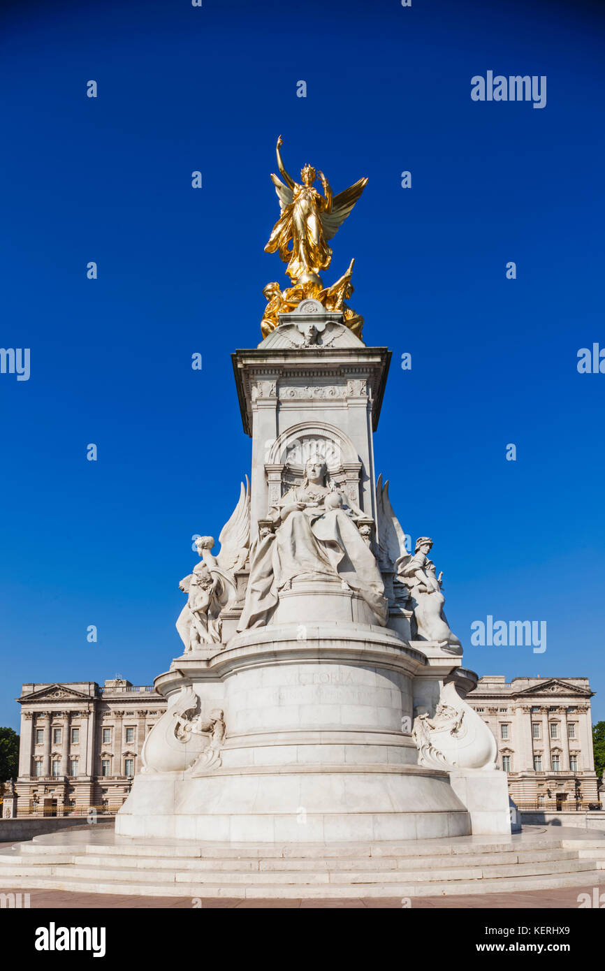 L'Angleterre, Londres, Queen Victoria Memorial et Buckingham Palace Banque D'Images