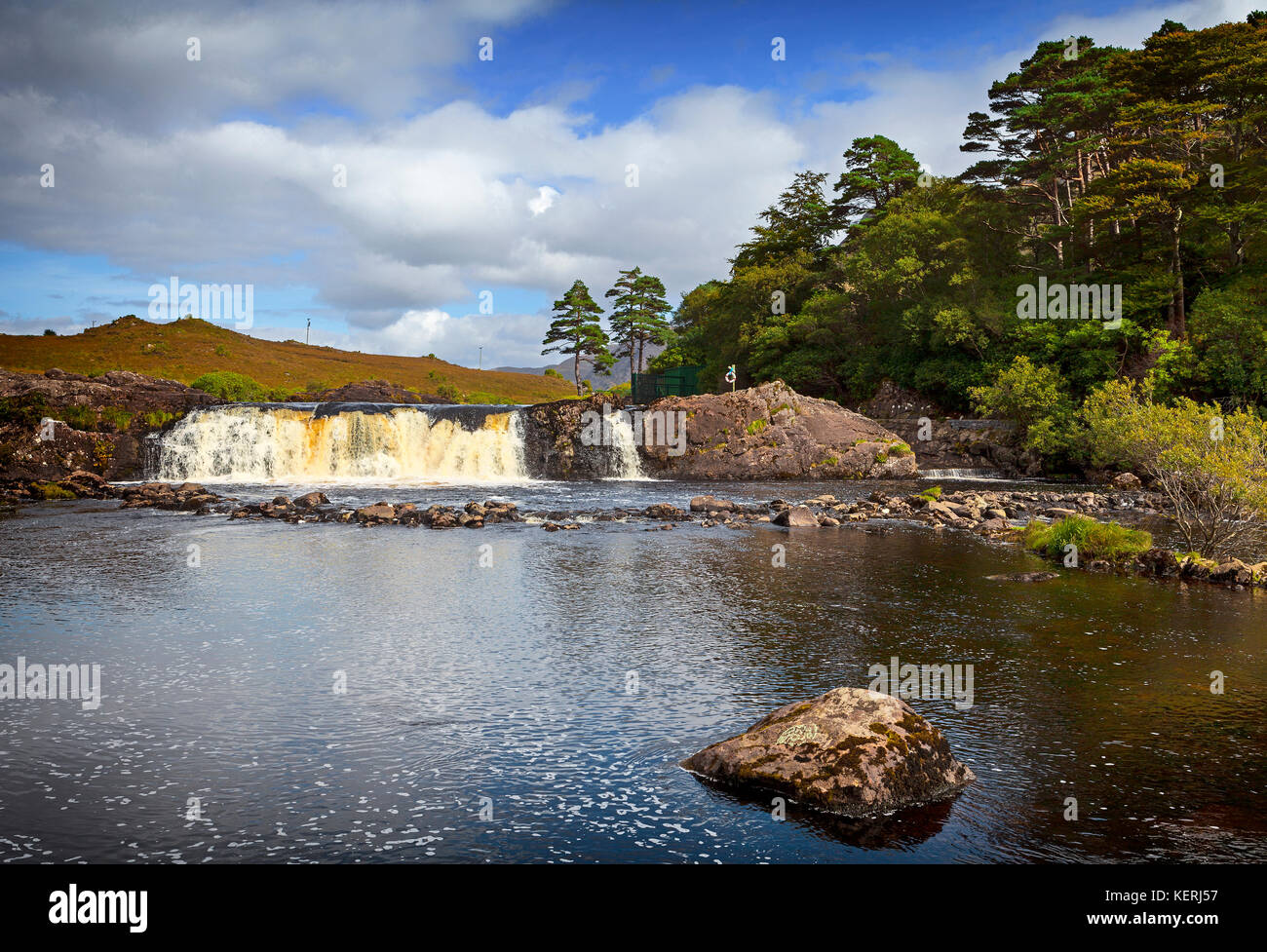 Aasleague falls, près de Souillac aka leenane, comté de Galway, Irlande Banque D'Images