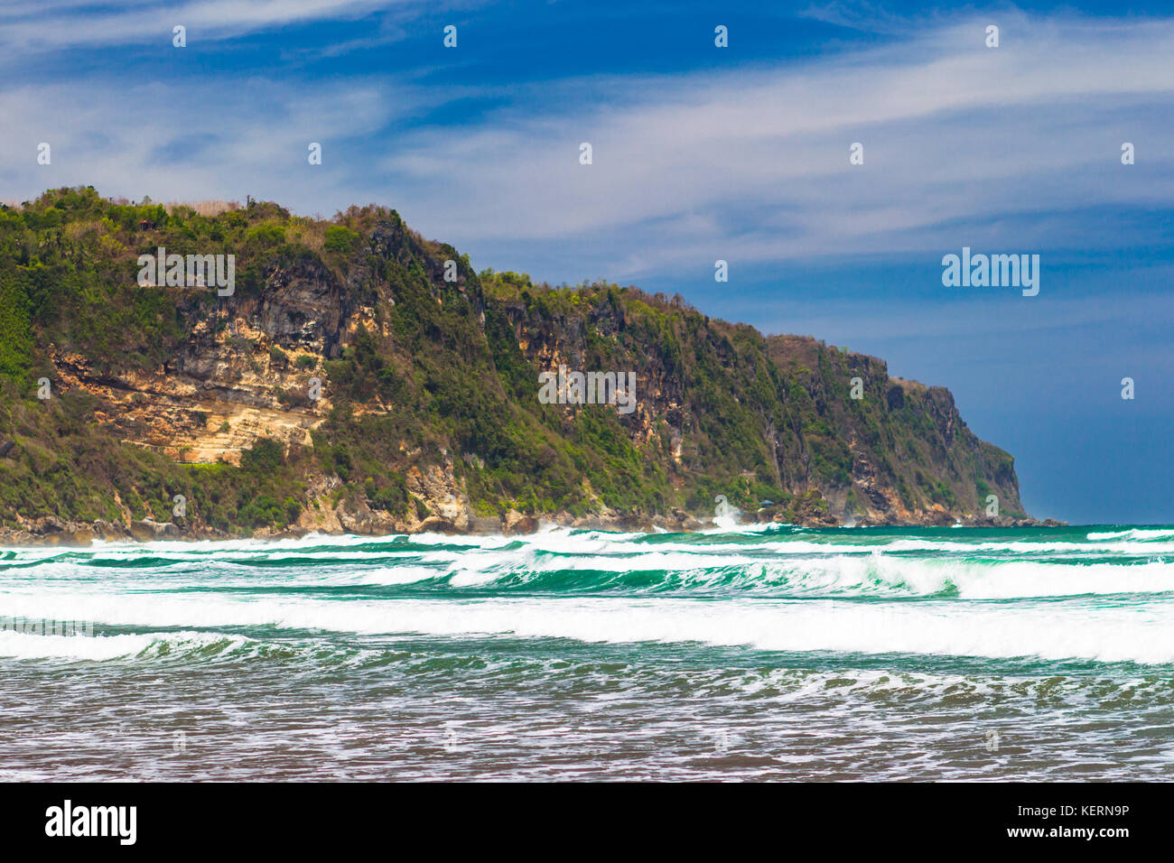 Plage Parangtritis. Jogjakarta, Indonésie. Banque D'Images