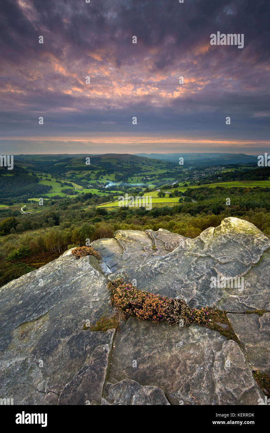 Millstone Edge ; Hathersage ; Peak District ; Royaume-Uni Banque D'Images