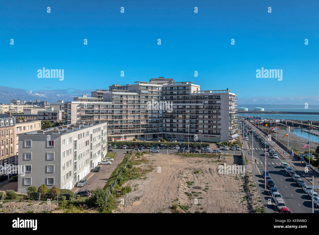 Résidence de France sur le Boulevard Clemenceau, le Havre, France. Banque D'Images