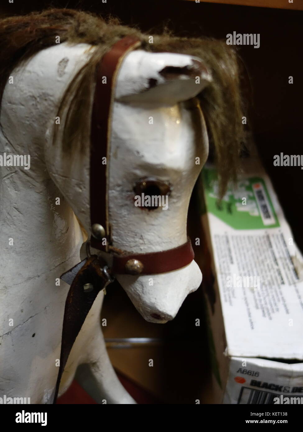 Une tête de cheval à bascule Banque D'Images