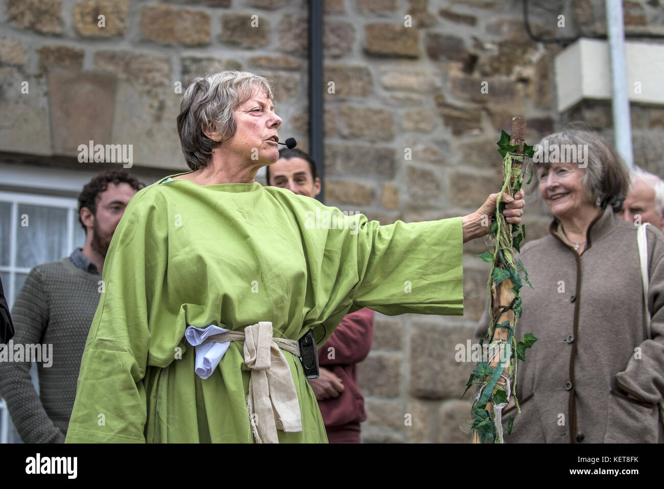 L'Ordinalia cornique - Mystères effectuées pendant le jour deux Kemeneth Penryn un heritage festival à Penryn Cornwall. Banque D'Images