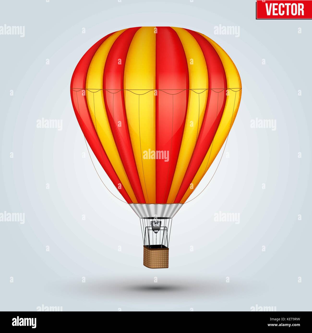 Hot Air Balloon couleur Illustration de Vecteur