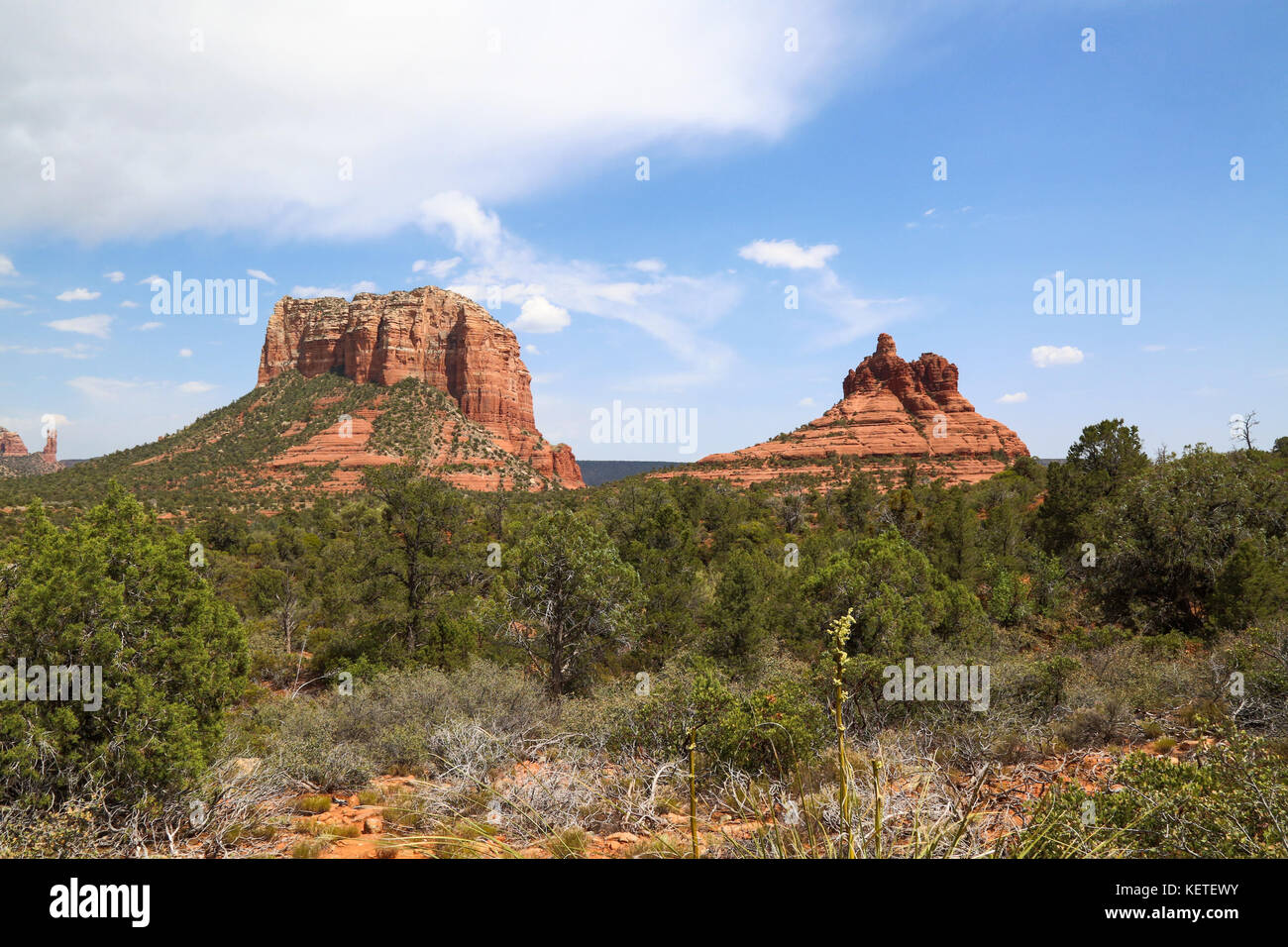 Monument national de Red Rock de Sedona Verde Valley vu de l'Arizona State Highway 179 Banque D'Images