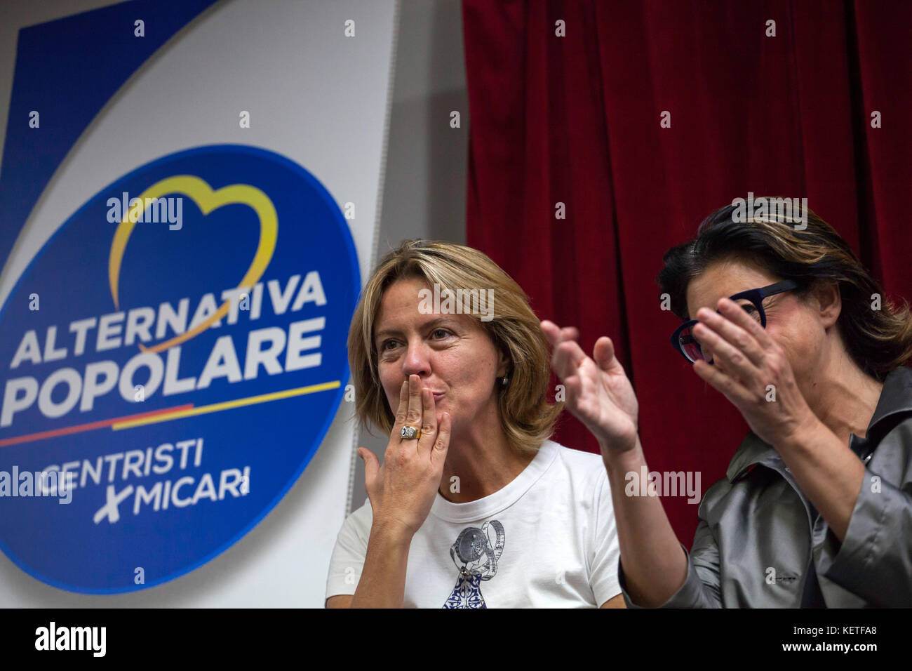 Beatrice lorenzin, ministre de la santé, à Palerme pour soutenir fabrizio micari à la présidence de la région sicilienne. Banque D'Images