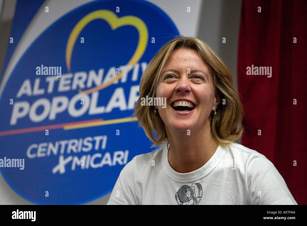 Beatrice lorenzin, ministre de la santé, à Palerme pour soutenir fabrizio micari à la présidence de la région sicilienne. Banque D'Images