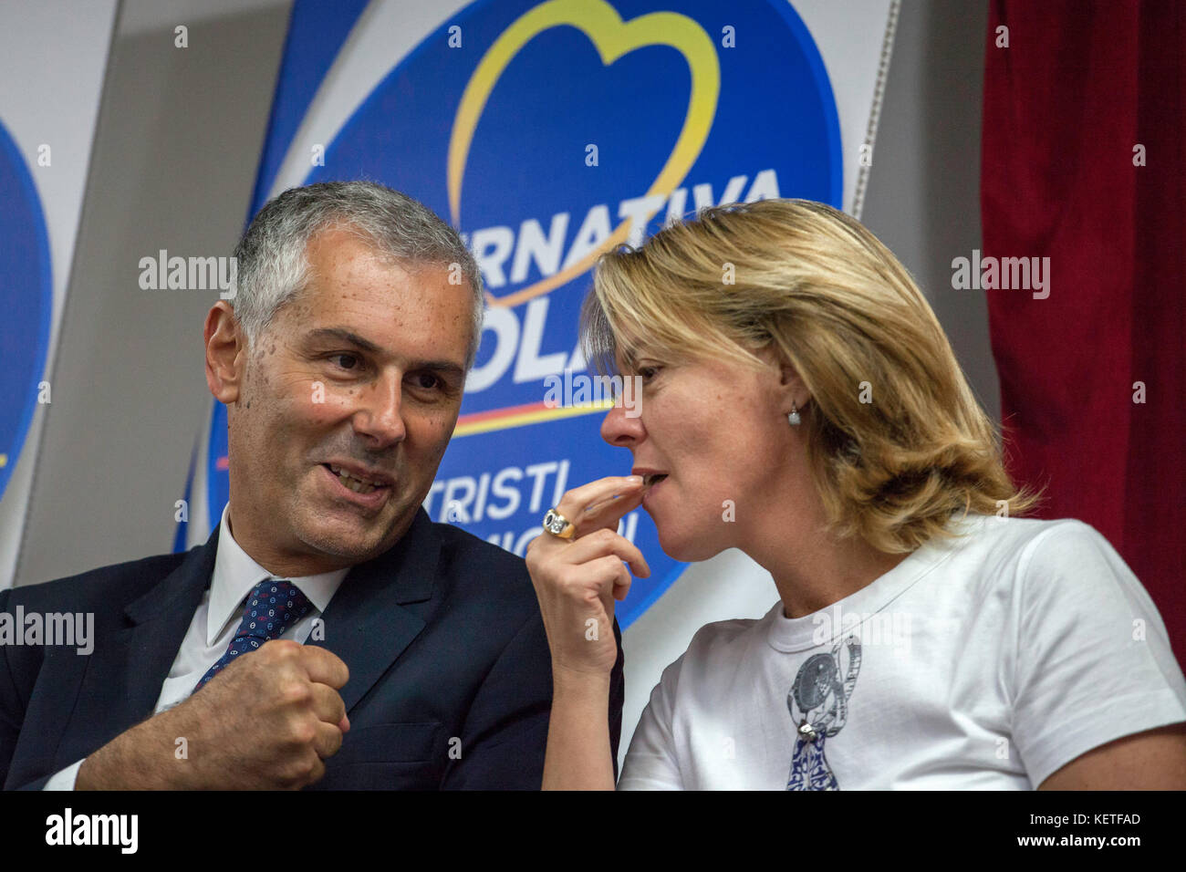 Beatrice lorenzin, ministre de la santé, à Palerme pour soutenir fabrizio micari à la présidence de la région sicilienne. Banque D'Images
