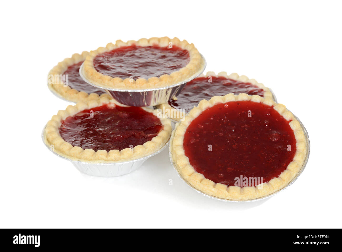 Pile de tartelettes aux fraises Banque D'Images