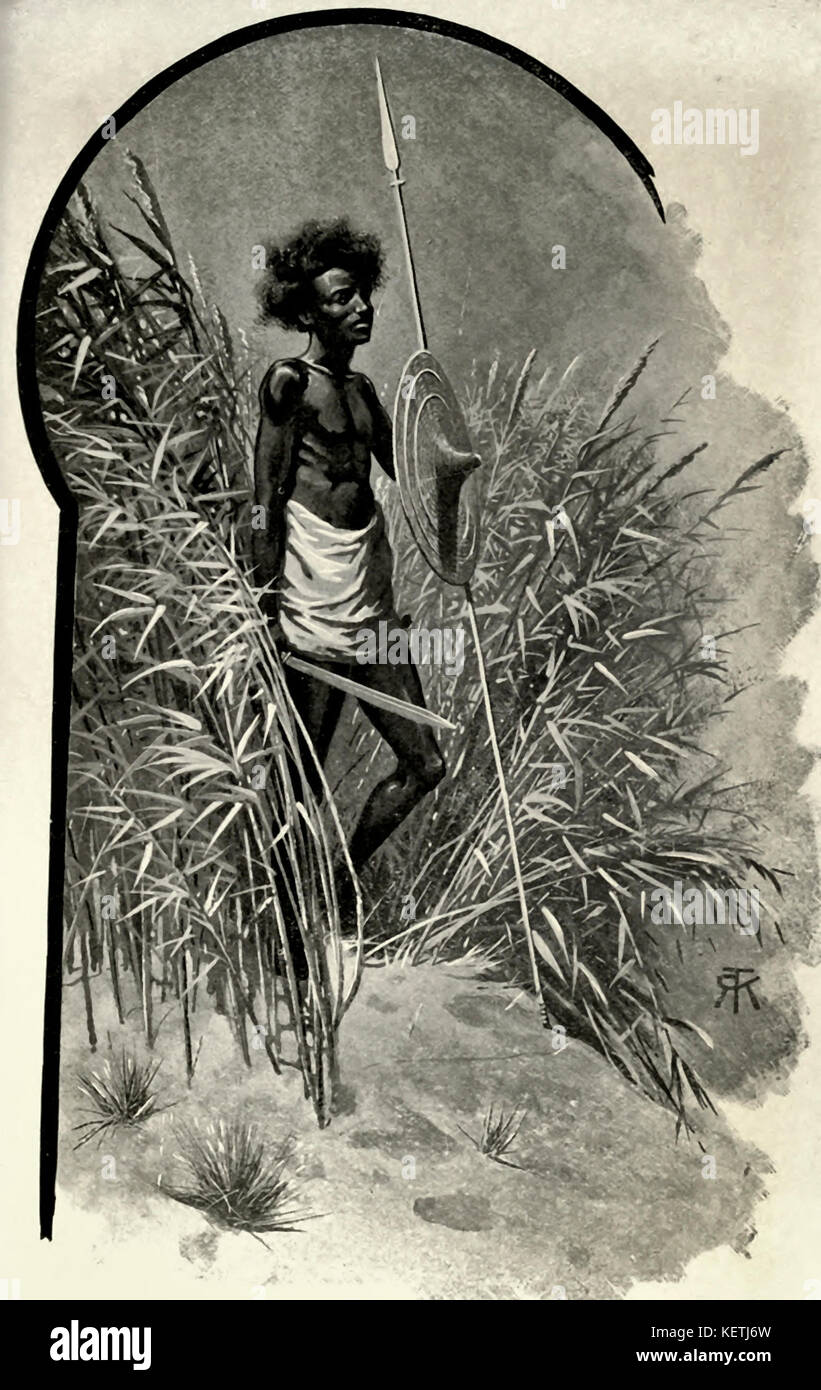 Un Scout Abyssian, vers 1880 Banque D'Images