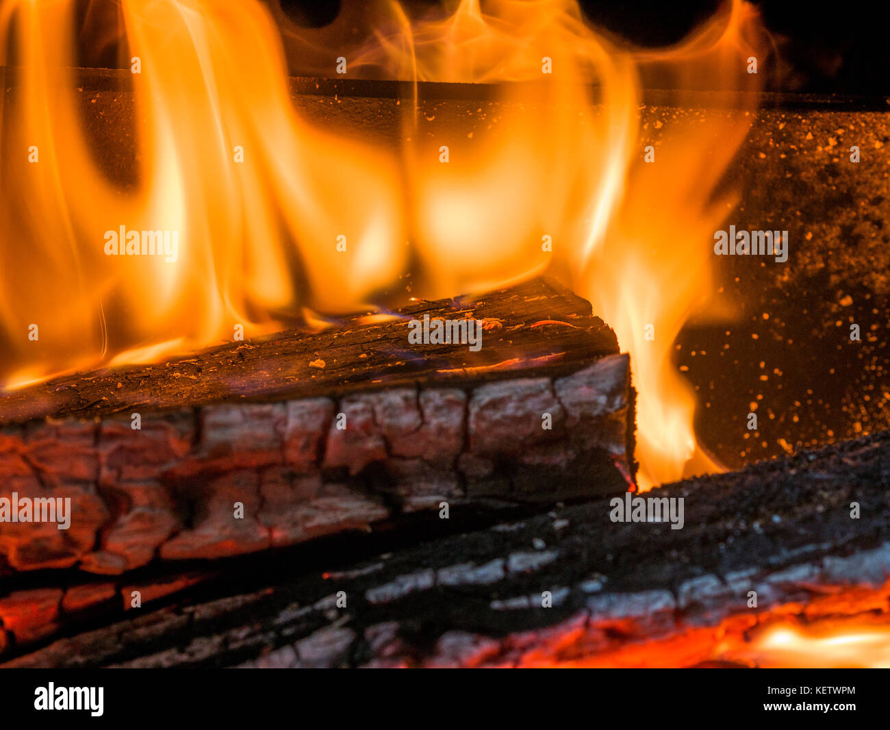 Poêle à bois Banque D'Images