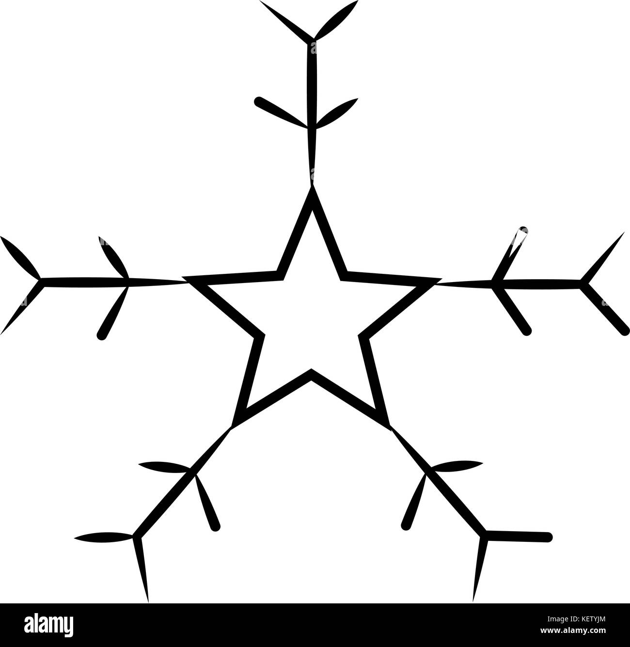 Illustration flocon isolé Illustration de Vecteur