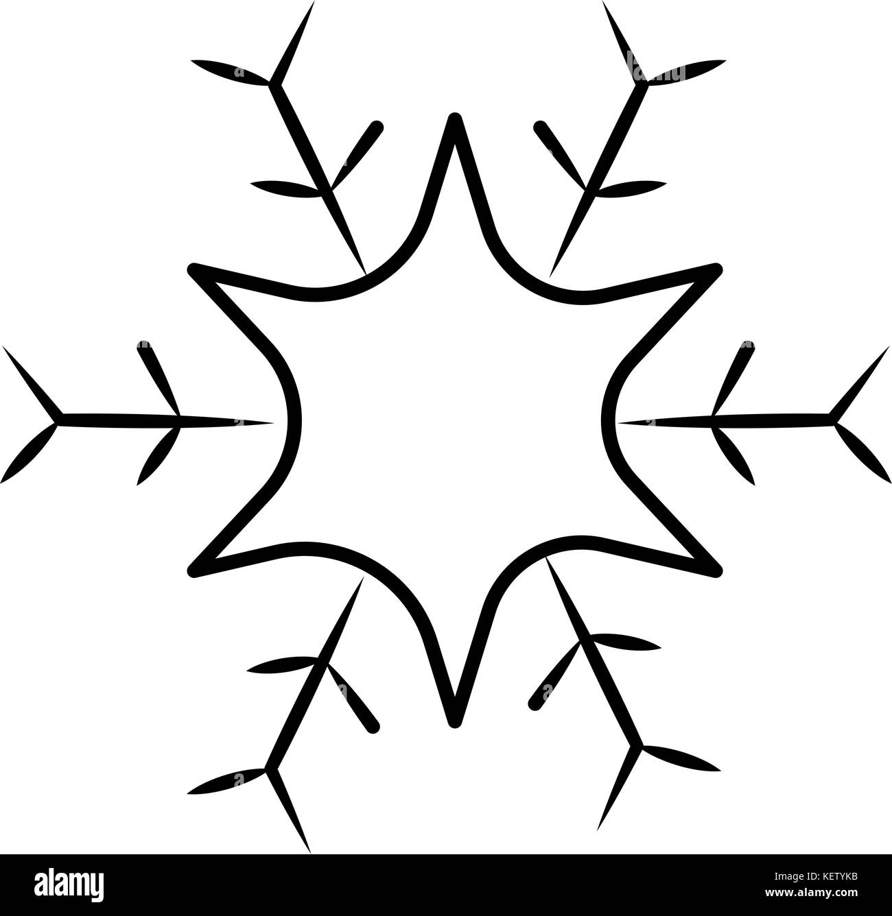 Illustration flocon isolé Illustration de Vecteur