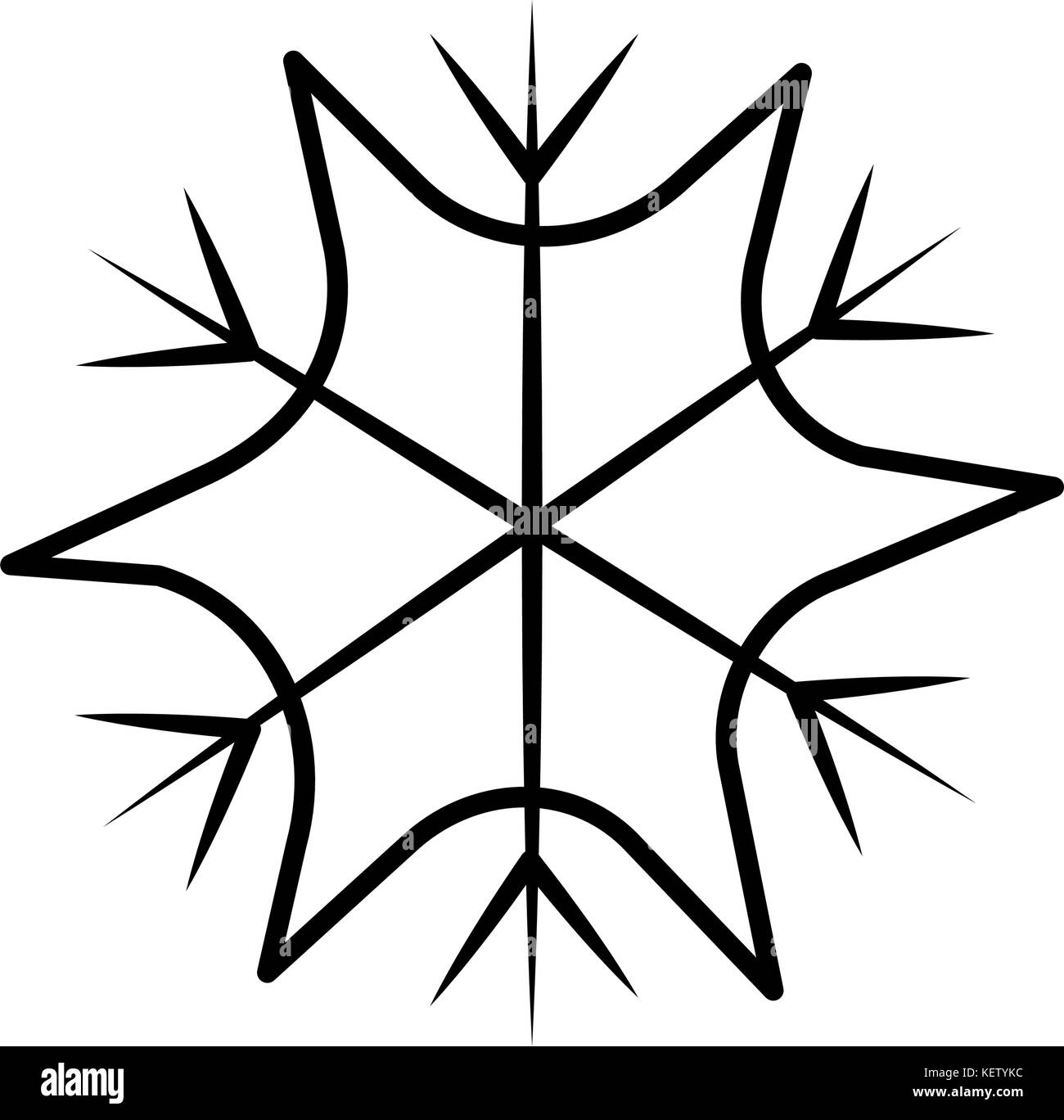 Illustration flocon isolé Illustration de Vecteur