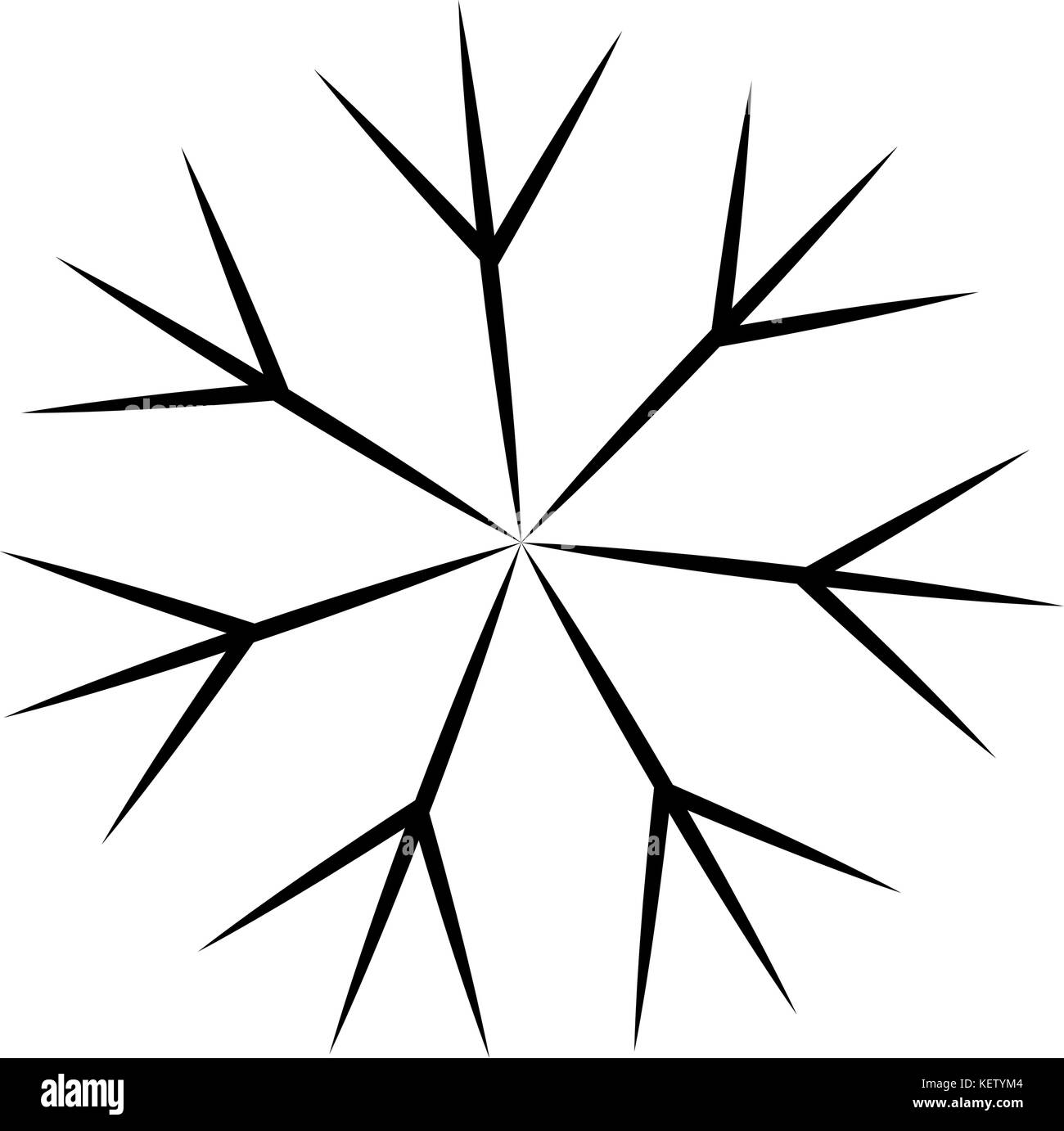 Illustration flocon isolé Illustration de Vecteur