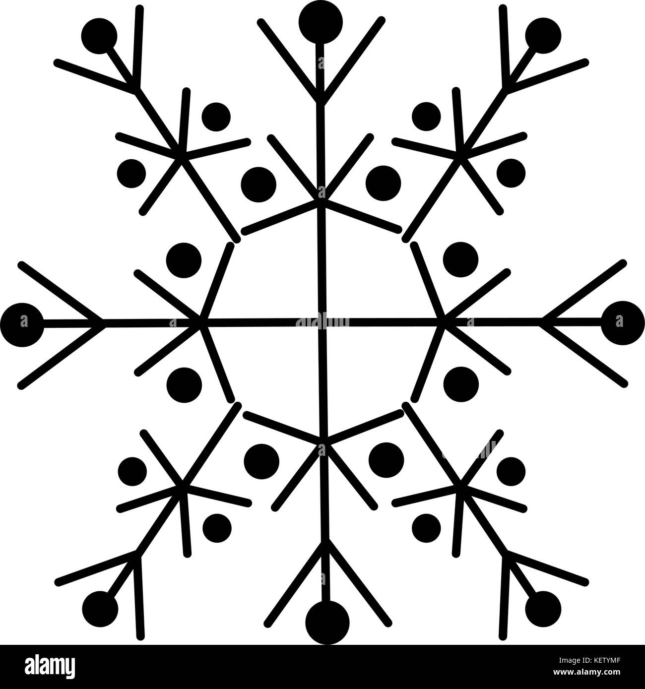 Illustration flocon isolé Illustration de Vecteur