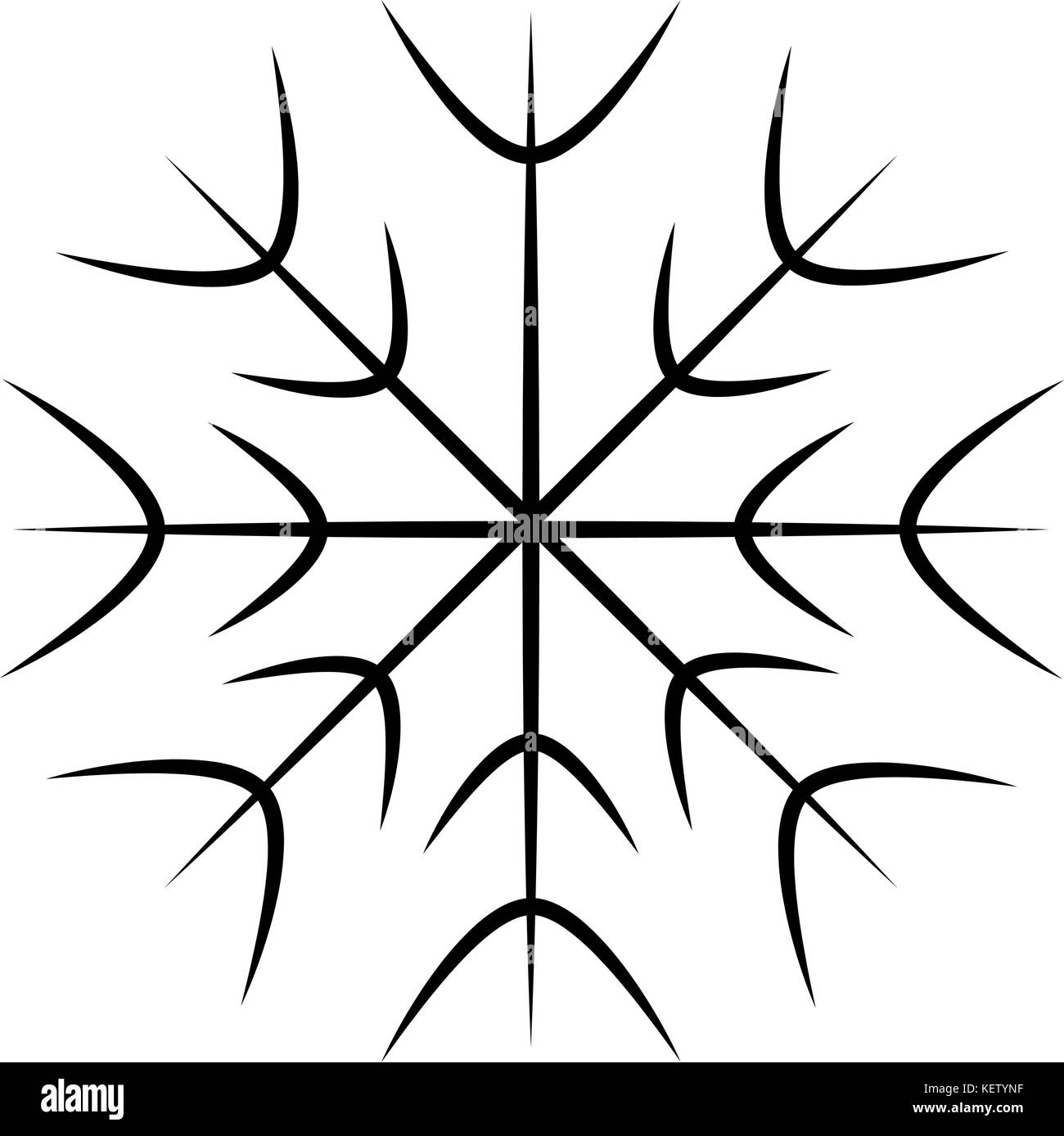 Illustration flocon isolé Illustration de Vecteur