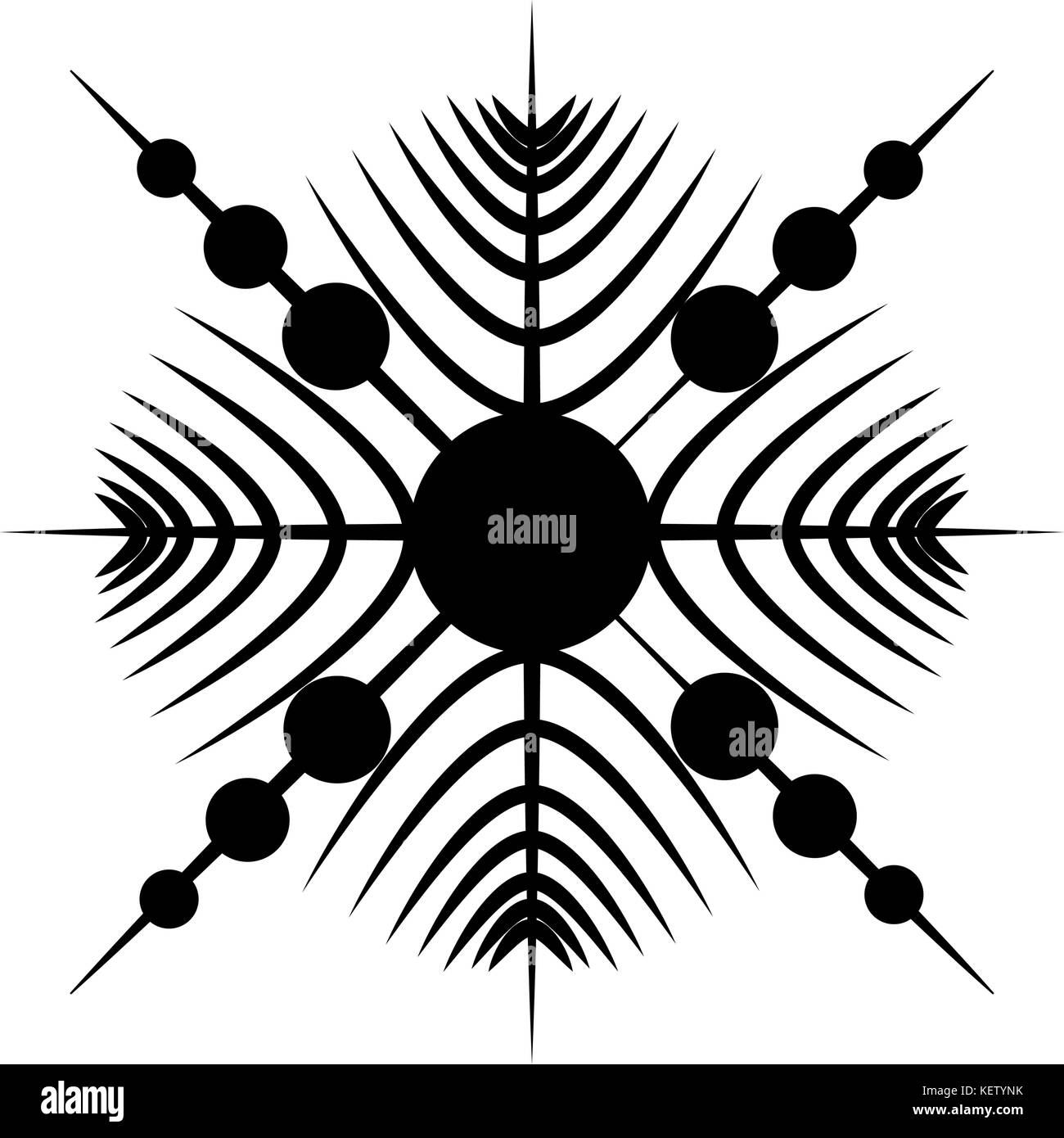 Illustration flocon isolé Illustration de Vecteur