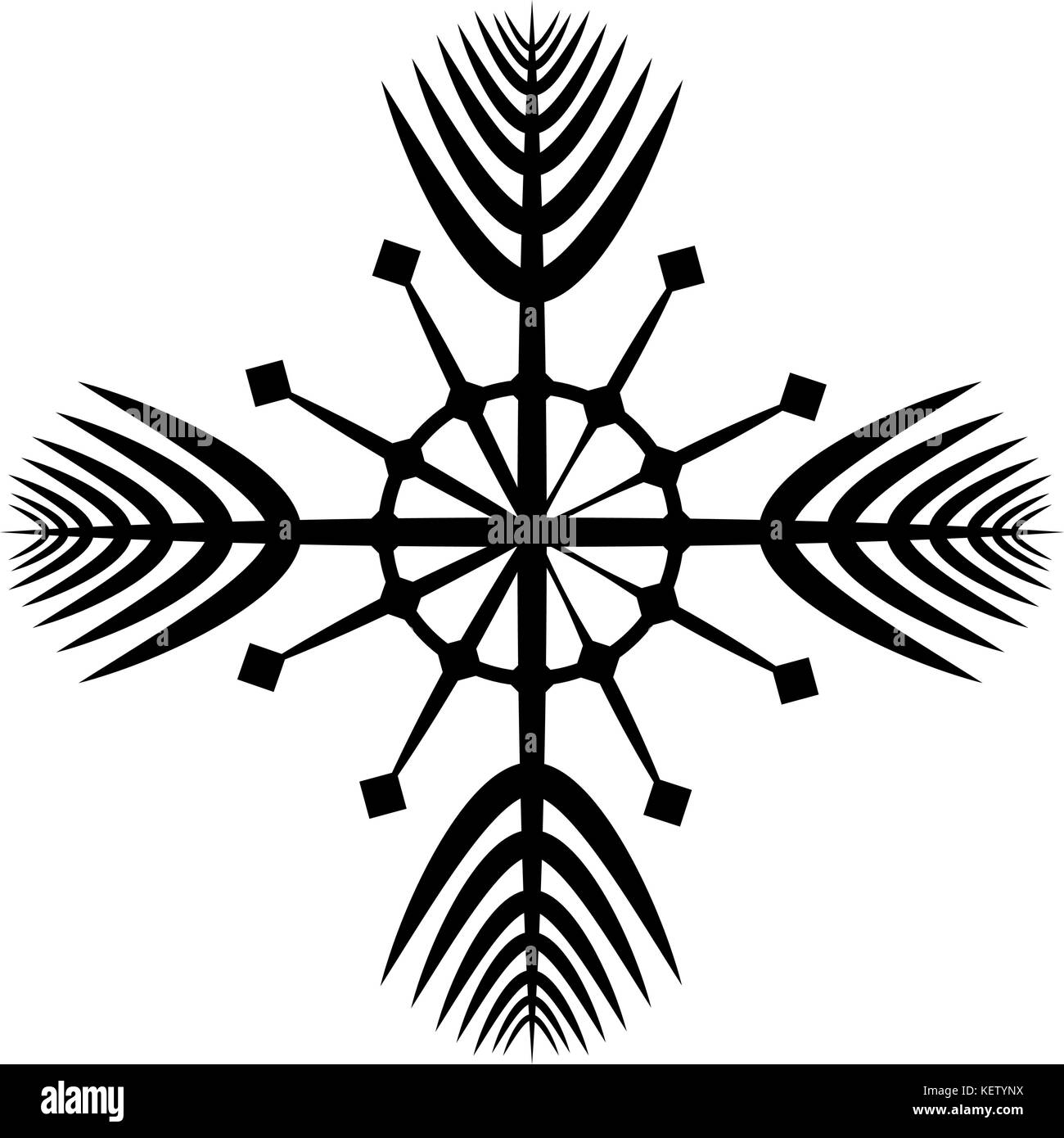 Illustration flocon isolé Illustration de Vecteur