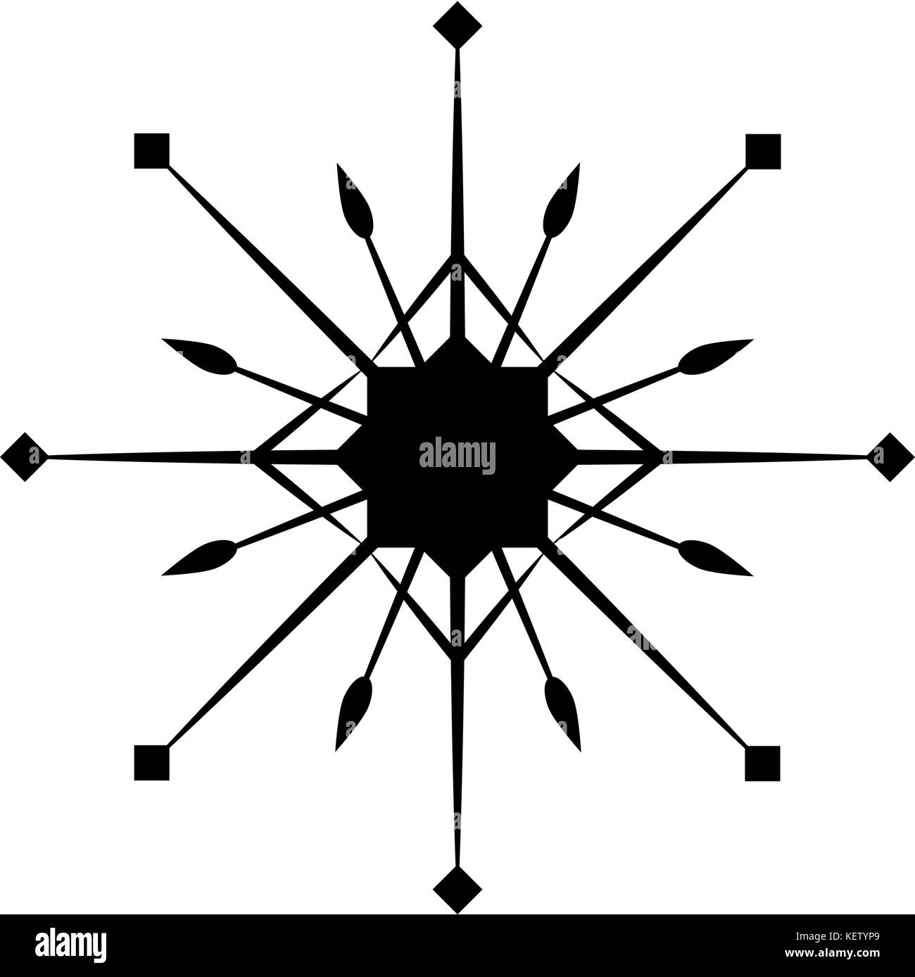 Illustration flocon isolé Illustration de Vecteur