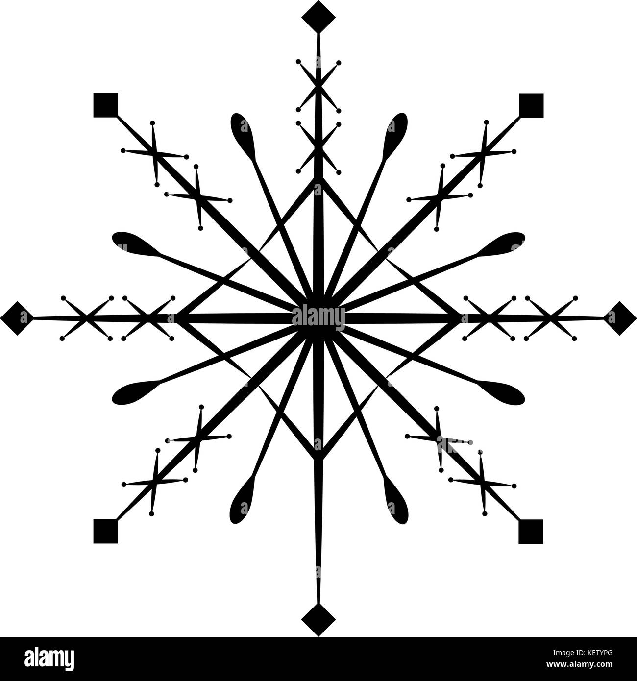 Illustration flocon isolé Illustration de Vecteur